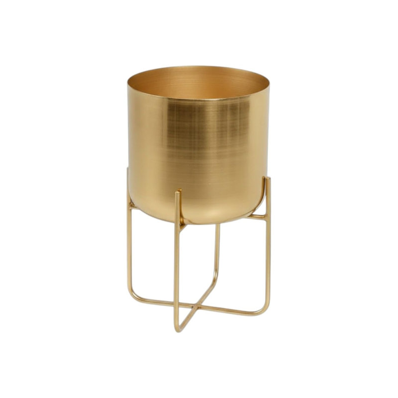 Aurelian Metal Pot Planter, 13" H x 7.25" W x 7.25" D