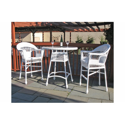 Nashelly 2 - Person Wicker Patio Dining Set with Round Table