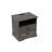 Gray Compact Nightstand Cabinet With Antique Bronze Pulls-369094754