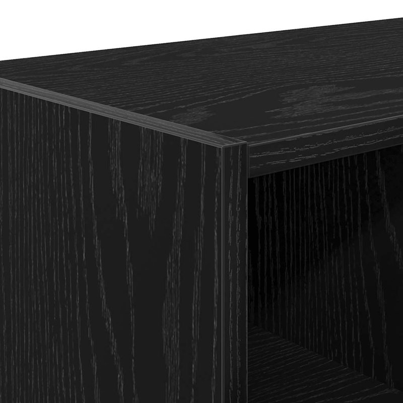 Latitude Run Shoe Racks 2 Pcs Stackable Concrete Grey 89.5X30x40 Cm, Black Oak