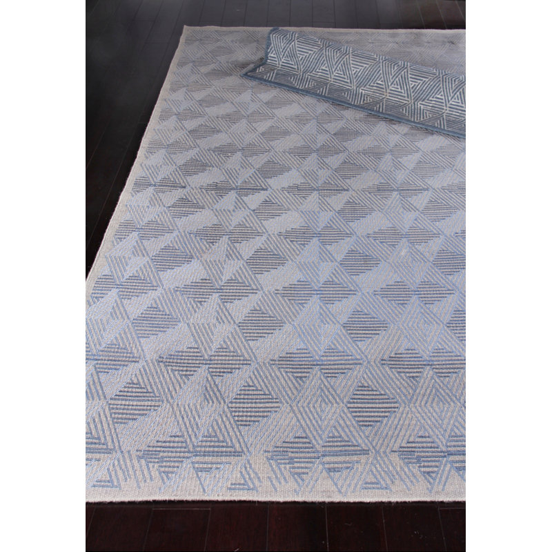 Pavilion Wool Geometric Area Rug in Ivory, Rectangle 10' x 14'