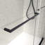 Double porte coulissante noire mate pour la douche, 5476 pouces, verre trempé de 8 mm avec Nano Easy Clean &