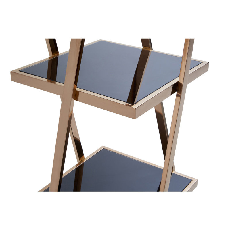Leyla 180cm H x 45cm W Glass Standard Bookcase