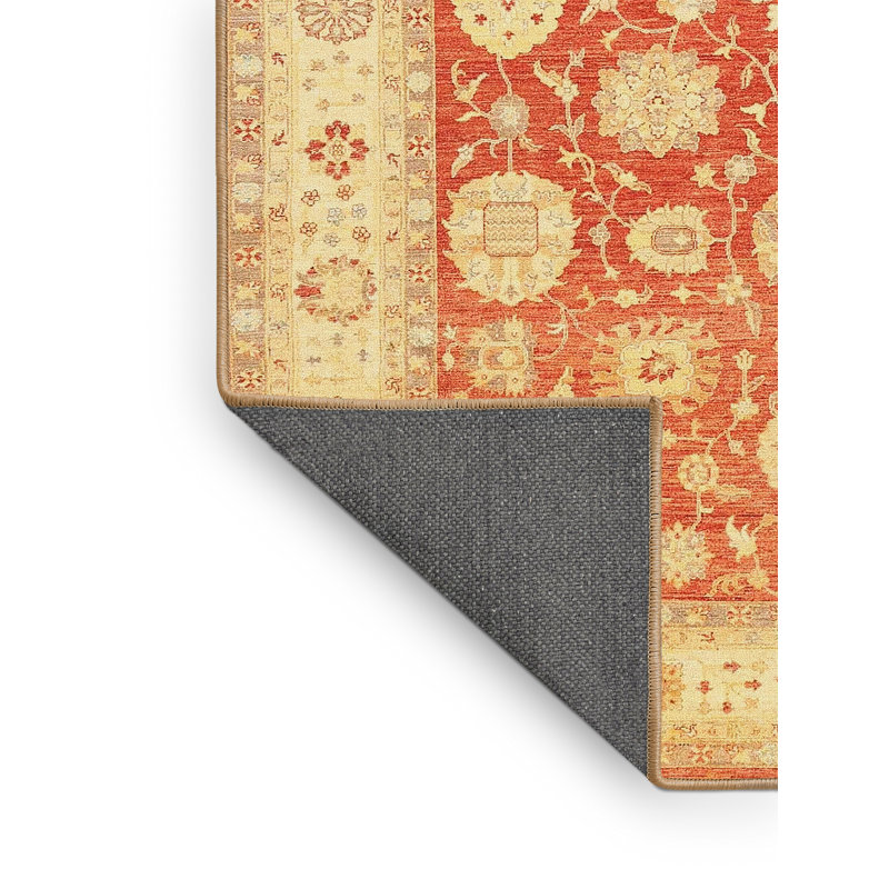 Tapis oriental jaune / rouge, Rectangle 8 pi x 12 pi