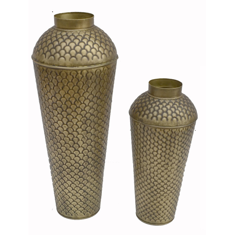 Metal Floor Vase, Brass