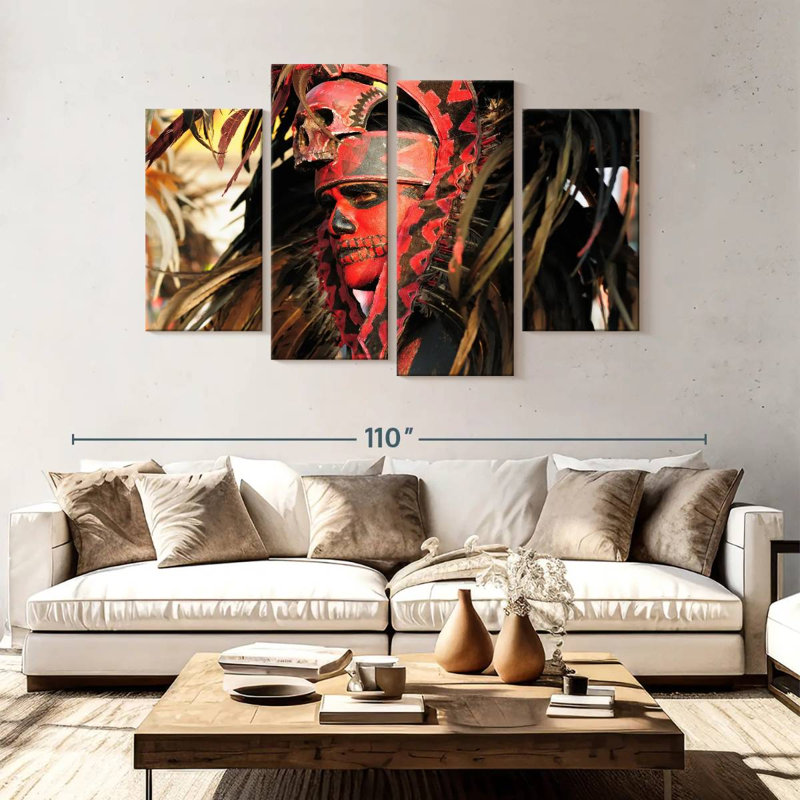 Leisha Aztec Dancer, 54" H x 84" W