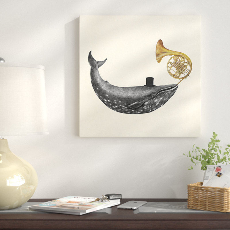 « baleinee song », impression sur toile, H 12 po x l 12 po x P 0,75 po, Toile tendue, Pas de tapis