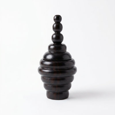 Ebony Wood Collection Wood Jar