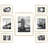 Luray 7 Piece Matte Metal Gallery Picture Frame with Real Glass Set-1357928806