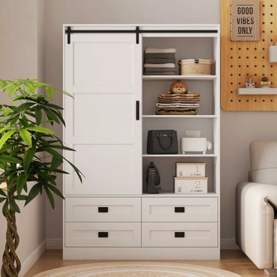 Armoire de rangement haute avec garde-robe de chambre à coucher