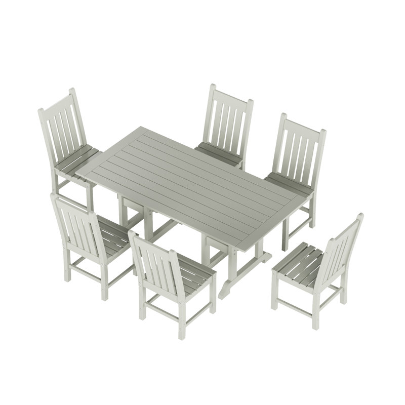 Ensemble de salle à manger rectangulaire pour 6 personnes 71 po Laguna, Sable