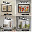 Luminaire de salle de bain noir 4 lumières à DEL à intensité variable pour meuble-lavabo noir à intensité variable 24W blanc froid 6000K-449431555-449431562-449431564