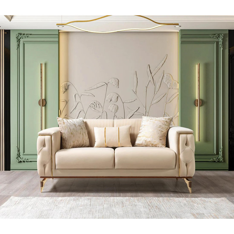 Ensemble de salon Belinda, Sofa, Loveseat, Ivoire ivoire