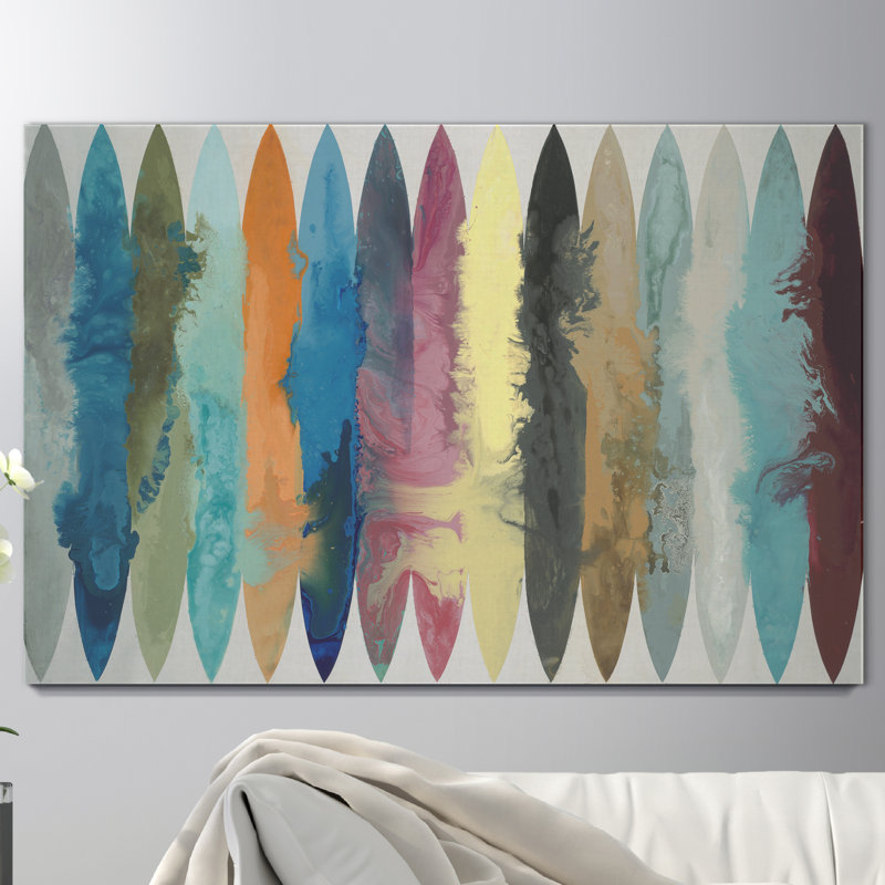" Waves Of Colour ", 12" H x 8" W x 1" D
