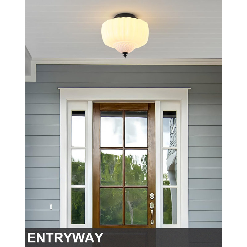Milk White Glass Ceiling Light