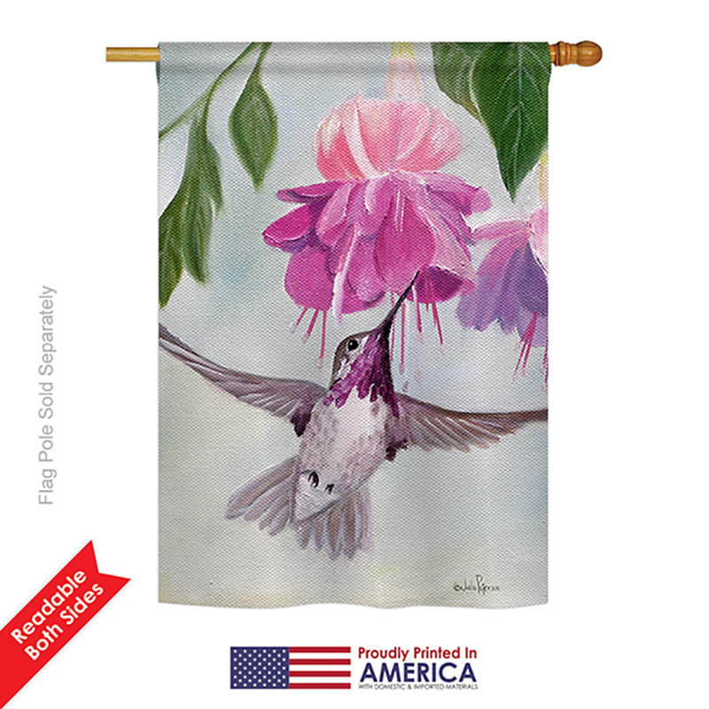 Drapeau de jardin en polyester 3,3 x 2,3 pi Tello, H 40 po x l 28 po