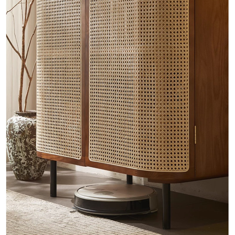Garde-robe simple en rotin, Noyer