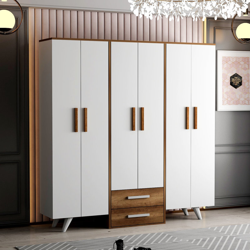 Berend 6 Door Manufactured Wood Wardrobe