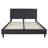 Aluino Panel Button Tufted Upholstered Platform Bed Frame - No Box Spring Required-671736507-671736509