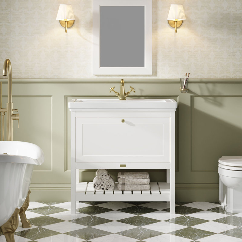 Hartleigh 830 mm Bathroom Vanity, Pointing White