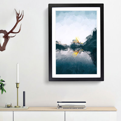 Matterhorn Mountain in Zermatt in Abstract - Picture Frame Graphic Art Print