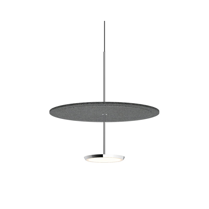 Luminaire suspendu Sky Sound, H 17,5 po x l 17,5 po x P 17,5 po, Anthracite, Noir