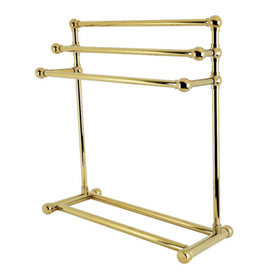 Kingston Brass Maximilien 28-Inch Freestanding Pedestal 3-Tier Towel Rack