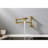 Modern Kitchen Pot Filler Faucet - Wall Mounted Brass Arm For Convenience Brushed Gold Finish Aerator Quiet Flow With Swing Smooth Water Regulation Two Handles-97827448