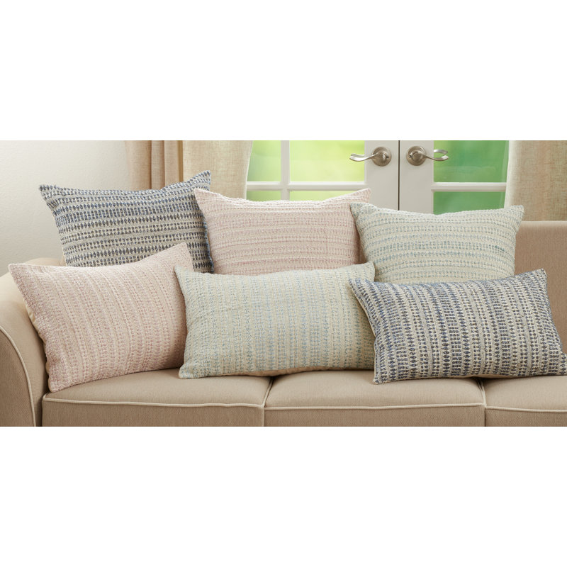Celeste Collection Geometric Cotton Blend Throw Pillow, Pink, Polyester/Polyfill