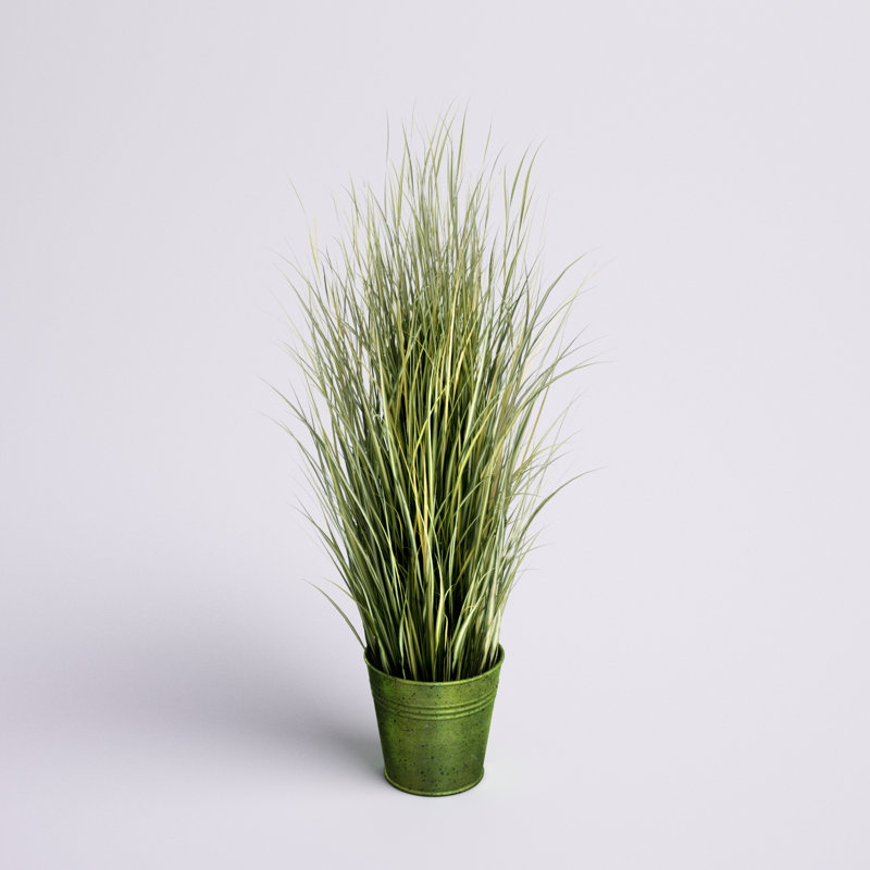 Artificial Potted Native Green Grass., 37" H x 23" W x 23" D