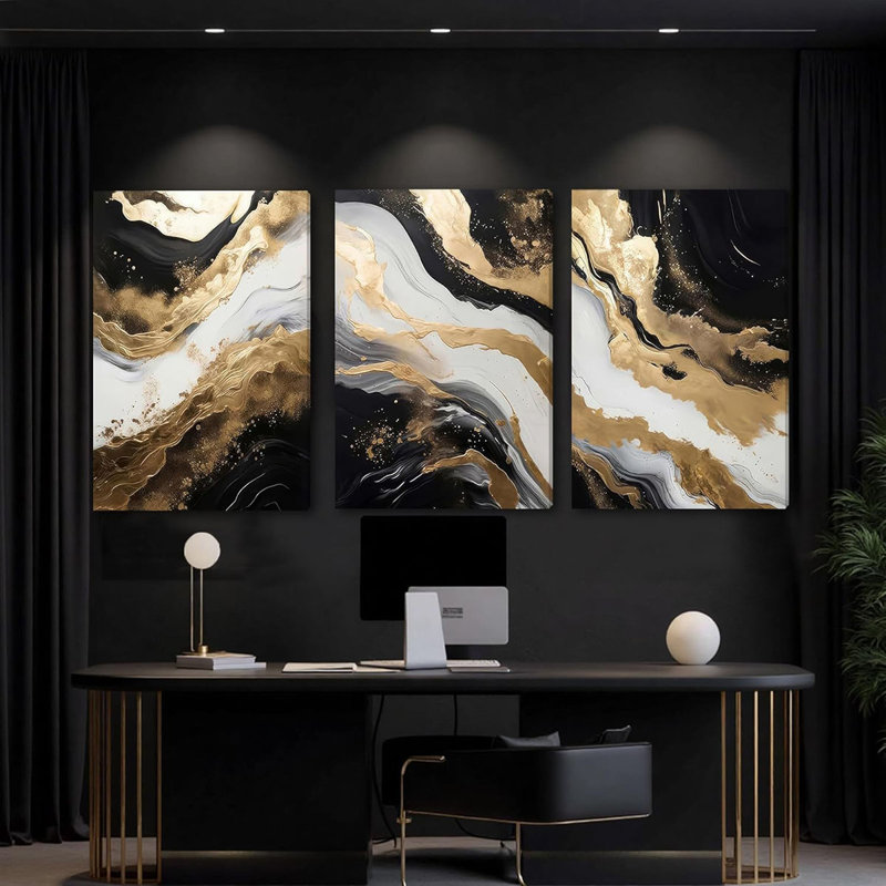 3 Piece Wrapped Canvas Print, 90 cm H x 180 cm W