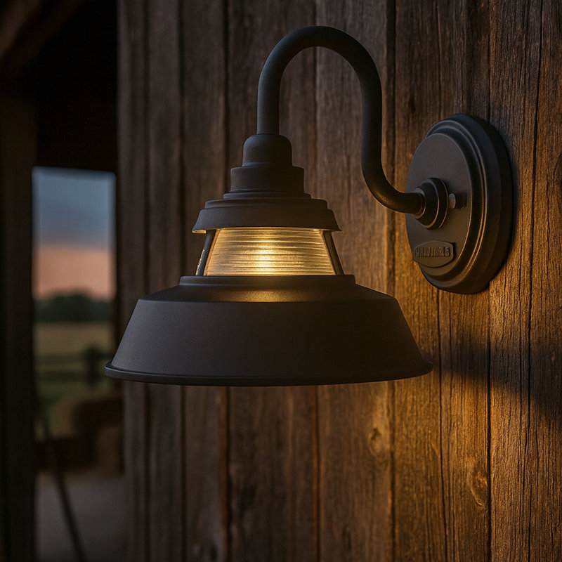 Troyer 1-Light Outdoor Wall Lantern, Black, 10" H x 10" W x 10" D