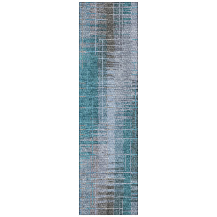 Machine Washable Indoor/Outdoor London ACN2261 Stripes Rug