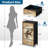 4 Drawer Dresser for Bedroom, Narrow Chest of Drawers, Wooden Top and Study Iron Frame 18"x37.5"-(WxH)