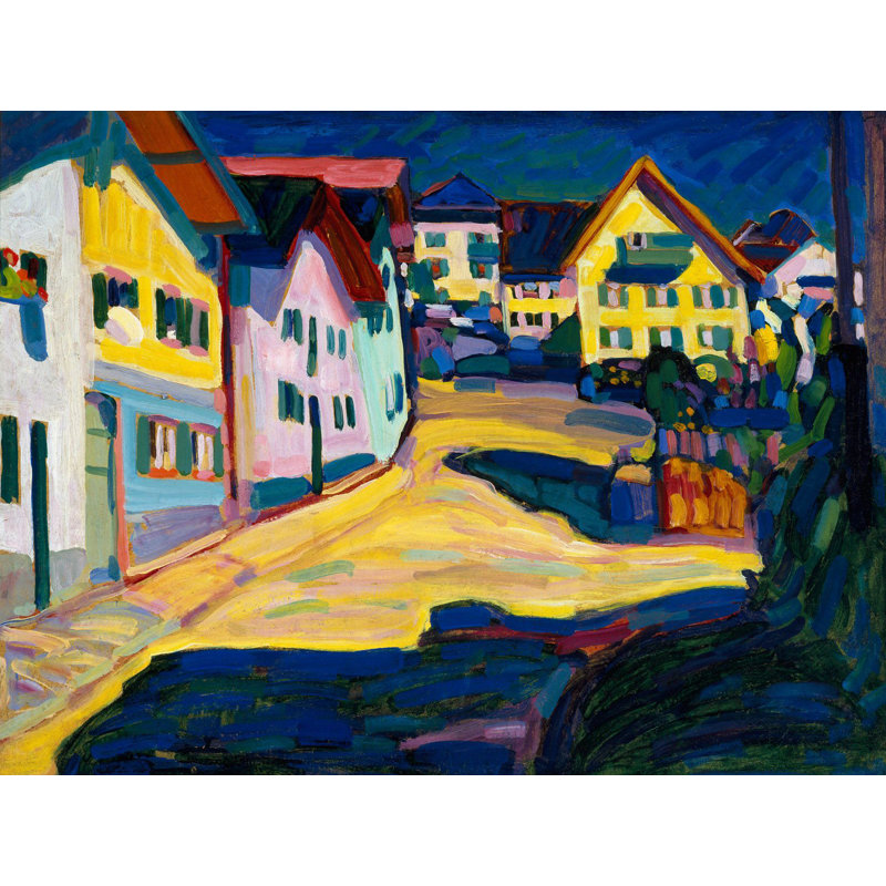 Murnau Burggrabenstrasse by Wassily Kandinsky - 1 Piece Wrapped Canvas Painting, 90cm H x 120cm W x 4cm D
