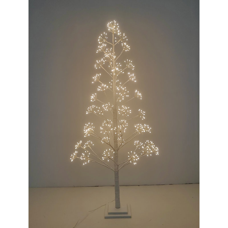 5ft White LED Cluster Tree with 720 Warm White LEDs Indoor Use Only