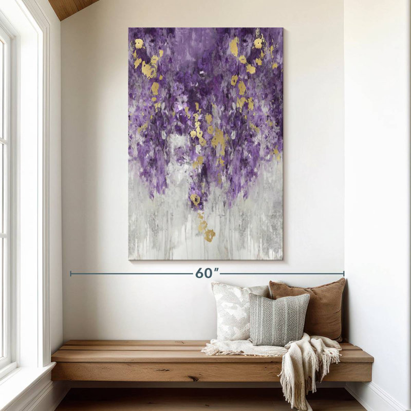Avery Cascading Purple, 51" H x 34" W