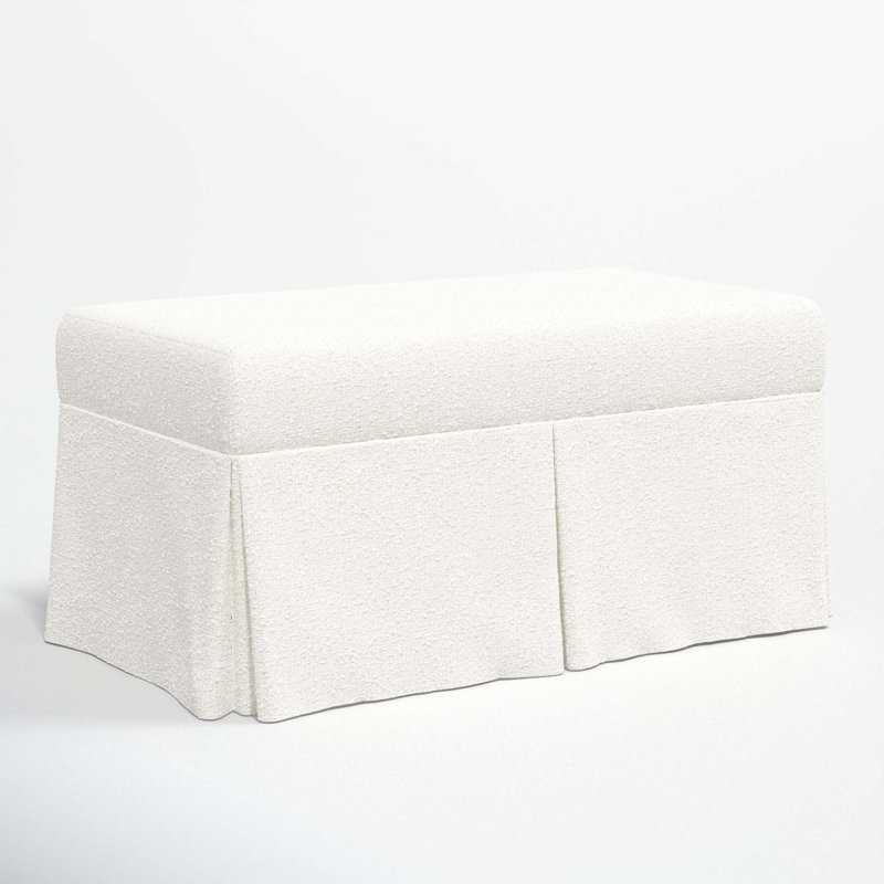 Banc de rangement rembourré Wyatt, Boucle neige classique