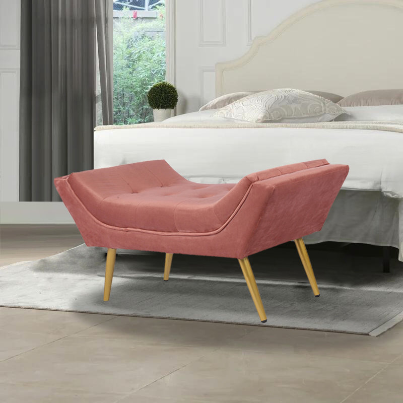 Banc rembourré Giabella, Rose