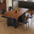 Modern simple rectangular solid wood dining table-1625650049