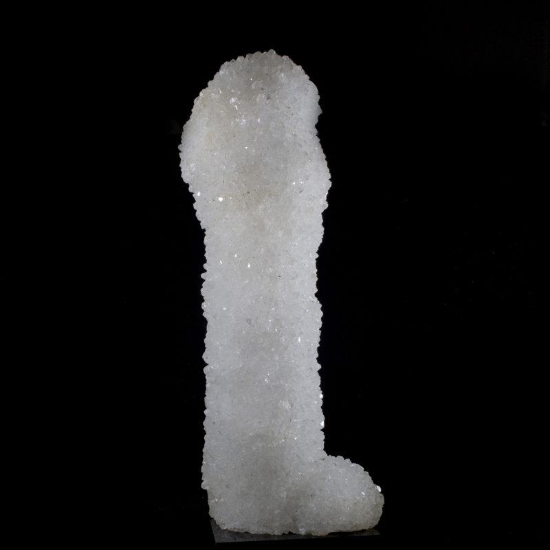 Cristaux de quartz sur calcédoine stalactite