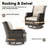 5-Piece PE Wicker Patio Furniture Set with 2 Chairs,Ottomans,Side Table & Beige Cushion-1550034389