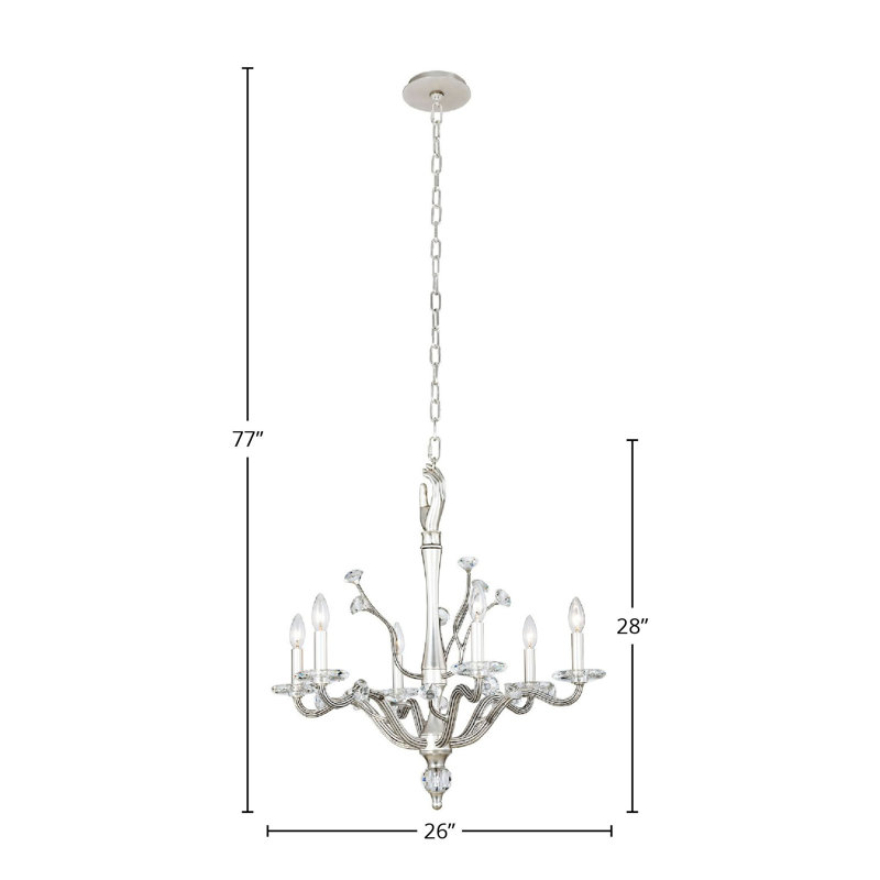 Lustre en étain Venus 6 LT Kalco