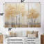 Minimalisme Golden Trees Tranquility I - ensemble d'art sur toile-107765292-107765291