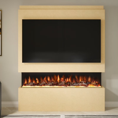 Evolution Fires 162 cm W Brown Electric Fireplace with 5000 BTU