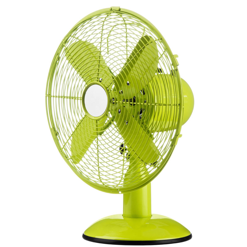 Oscillating Table Fan, Lime Green