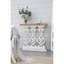 Console en bois brun de style rétro avec base complexe, dimension ornement 32 po x 12 po