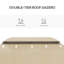 Pavillon de jardin beige 10 pi x 13 pi. Spacieux pour 8 personnes. Toit ventilé, jardin à cadre en acier, pelouse, cour et terrasse. Abri à assemblage requis. Et nécessaire