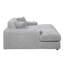 Chaise en velours côtelé gris clair Hilde avec 2 coussins Hilde