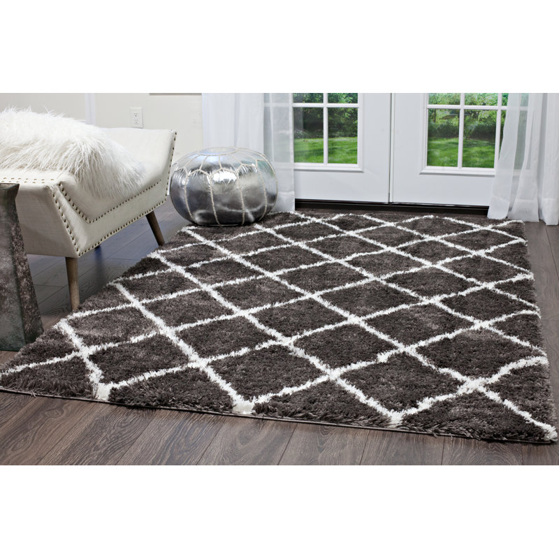 Tapis gris foncé Sarith, Rectangle 5 pi 2 po x 7 pi 2 po